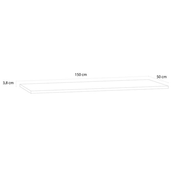 EBS Solo Deska pod umyvadlo 150 x 50 cm, dub Bardolino