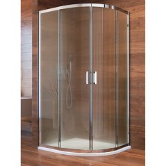 EBS Nova Sprchový kout čtvrtkruh 100 cm, chrom, sklo point