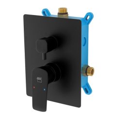 EBS Urban Black Vanová/sprchová podomítková baterie s tělesem, 2 vývody, černá mat