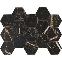 EBS Lux hexagon 22,5x32,5 laurants brown lesklý