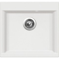 EBS SINE530 bílý granitový jednodřez, 53x50 cm