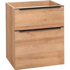 EBS Nevio B Skříňka pod umyvadlo 61 cm s černým úchytem, dub Riviera