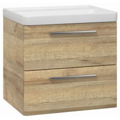 EBS Urban Skříňka s umyvadlem 61cm, dub Riviera/madlo nerez