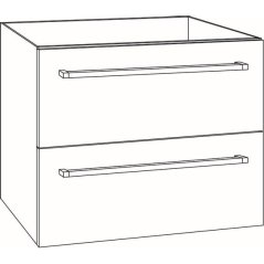 EBS Pure skříňka umyvadová 61 cm, zakázková černá supermat K6