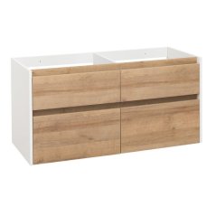 EBS Duomo Skříňka umyvadlová 121 cm, bílá lesklá/dub Riviera