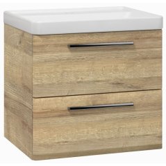 EBS Urban Skříňka s umyvadlem 61cm, dub Riviera/madlo chrom