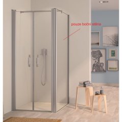 EBS Urbanis Boční stěna 90 cm pro lítací dveře, stříbrná lesk/čiré sklo