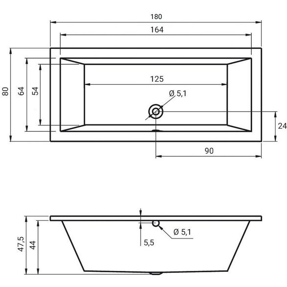 EBS Purea Vana 180x80 bez noh