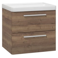 EBS Urban Skříňka s umyvadlem 61 cm, dub halifax/madlo bíla mat
