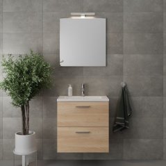 EBS Tami Skříňka s umyvadlem 60 cm, zrcadlem a osvětlením, dub nagano