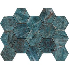 EBS Lux hexagon 22,5x32,5 kionia smeraldo lesklý