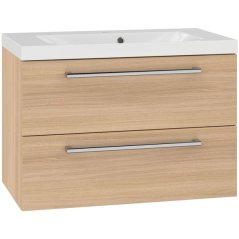 EBS Pure skříňka s umyvadlem 81 cm, dub sand barbera