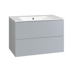 EBS KUBA Skříňka + keramické umyvadlo Slim 81 cm, perlově šedá