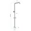 EBS Sprchová tyč s přepínačem 86 - 119 cm, chrom
