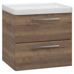 EBS Urban Skříňka s umyvadlem 61cm, dub Halifax/madlo nerez