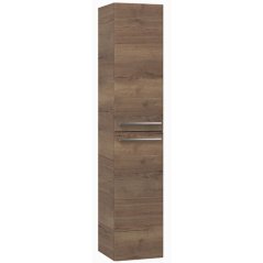 EBS Urban Vysoká skříňka 35x170cm L/P, dub halifax-madlo nerez