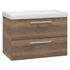 EBS Urban Skříňka s umyvadlem 81 cm, dub halifax/madlo bíla mat