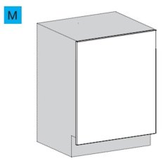 EBS K60UVB Dvířka na myčku bílá lesk, 60 cm