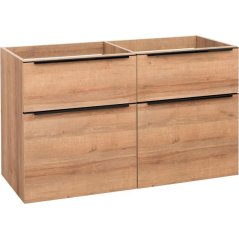 EBS Nevio B Skříňka pod umyvadlo 121 cm s černým úchytem, dub Riviera