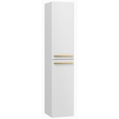 EBS Urban Vysoká skříňka 35x170cm L/P, bílá lesk-madlo bronz