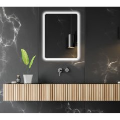 EBS Venia Zrcadlo oblé 60 x 80 cm s LED osvětlením