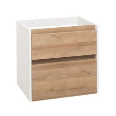 EBS Duomo Skříňka umyvadlová 61 cm, bílá lesklá/dub Riviera