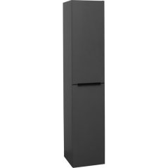 EBS Nevio B Skříňka vysoká s černým úchytem L/P 35 cm, antracitově šedá