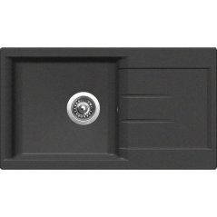 EBS STANDARD780 obsidián granitový jednodřez s odkapem, 78x44 cm