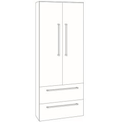 EBS Pure Skříňka vysoká 163x65 cm, zakázková barva K3