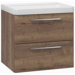 EBS Urban Skříňka s umyvadlem 60cm, dub Halifax/madlo nerez