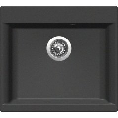 EBS SINE560 obsidián granitový jendnodřez, 56x50 cm