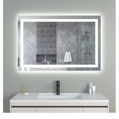 EBS Triton Zrcadlo 120x80 cm s LED osvětlením po obvodu a dotykovými tlačítky