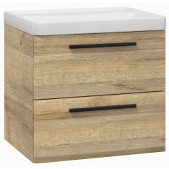EBS Urban Skříňka s umyvadlem 61cm, dub Riviera/madlo černá
